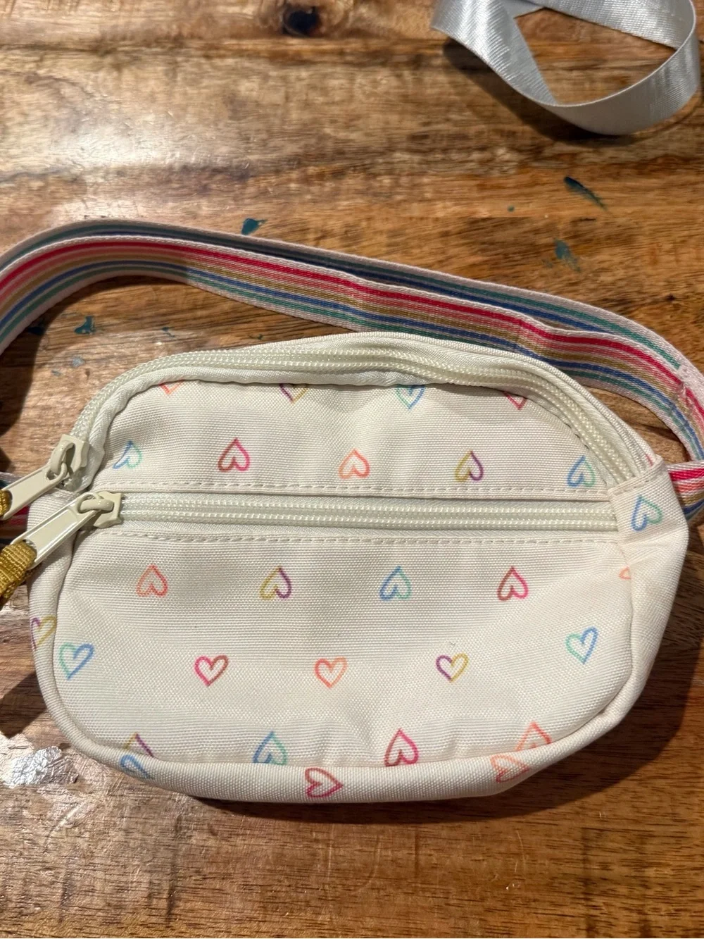 Cat & Jack Rainbow Hearts Fanny Pack